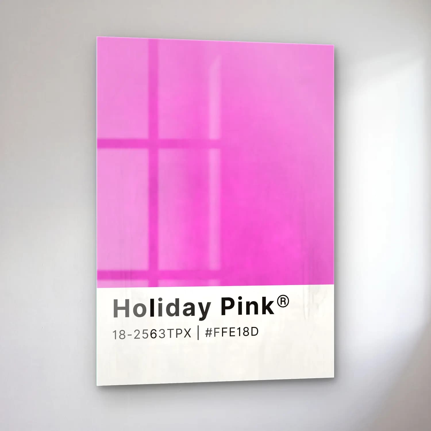 Pastel Renk Alanları No. 62 cam tablo — sol açıdan görünüm