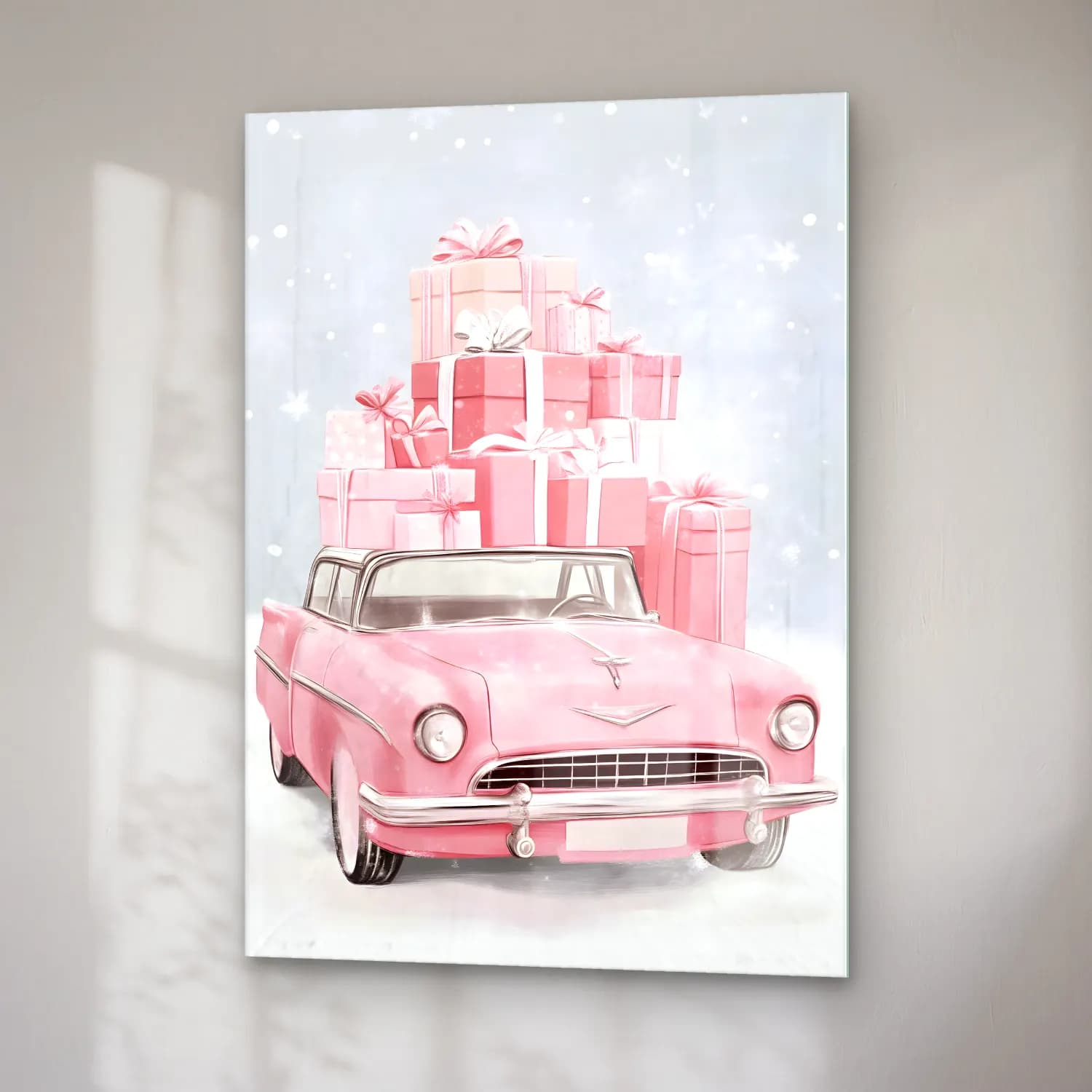 Pastel Hediye Paketleri No. 14 cam tablo — sağ açıdan görünüm