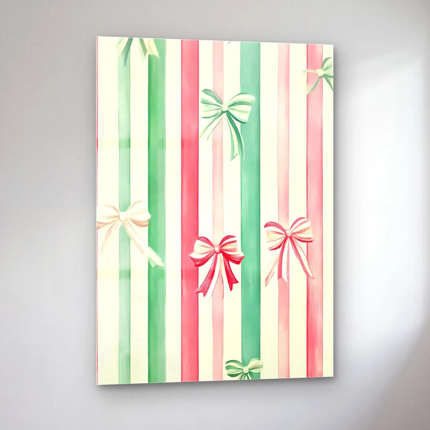 Pastel Fiyonk No. 35 cam tablo — sol açıdan görünüm