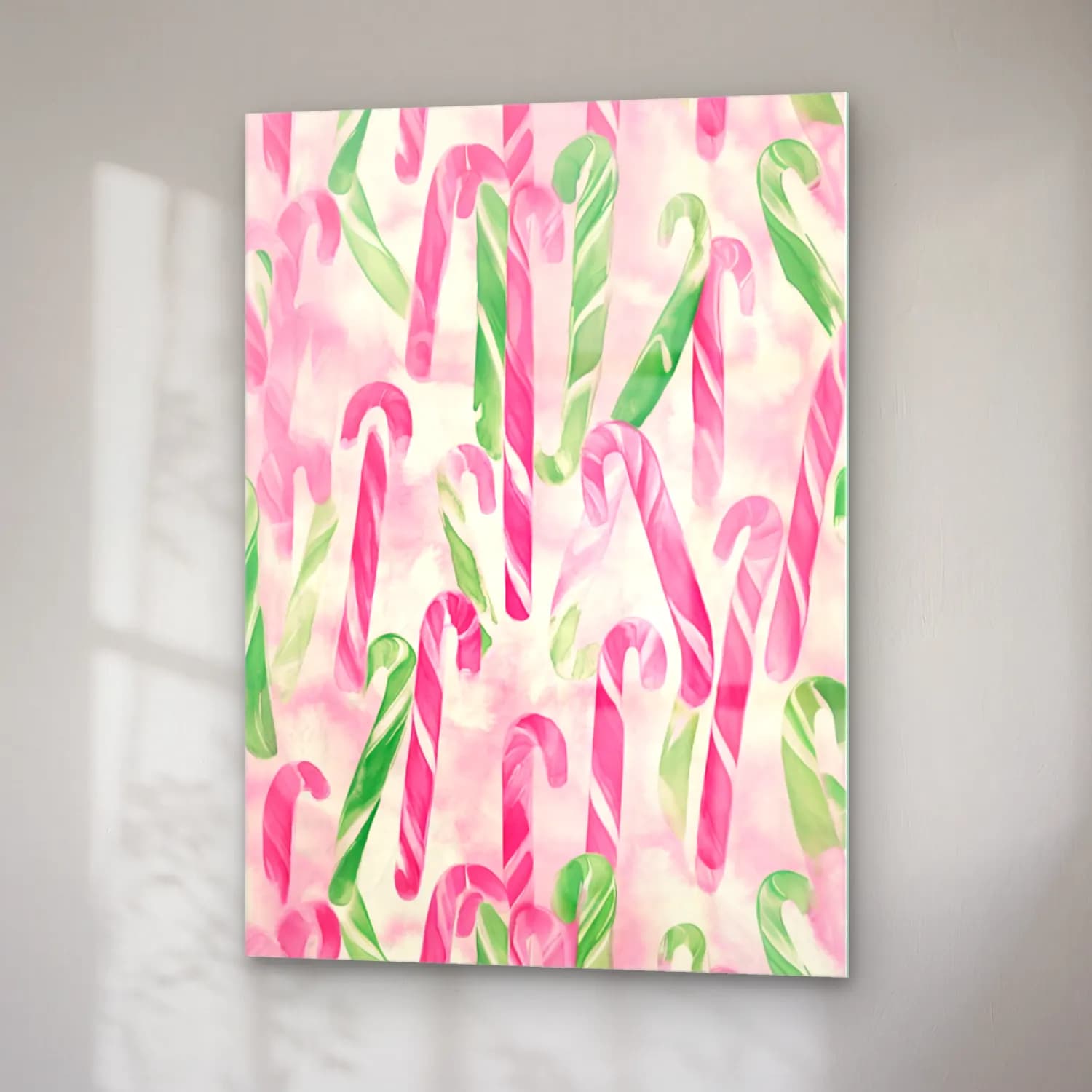 Pastel Yılbaşı Süsleri No. 43 cam tablo — sağ açıdan görünüm