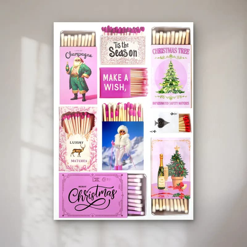 Pastel Yılbaşı Süsleri No. 45 cam tablo — Pastel Yılbaşı Süsleri No. 45 — pastel yılbaşı süsleri