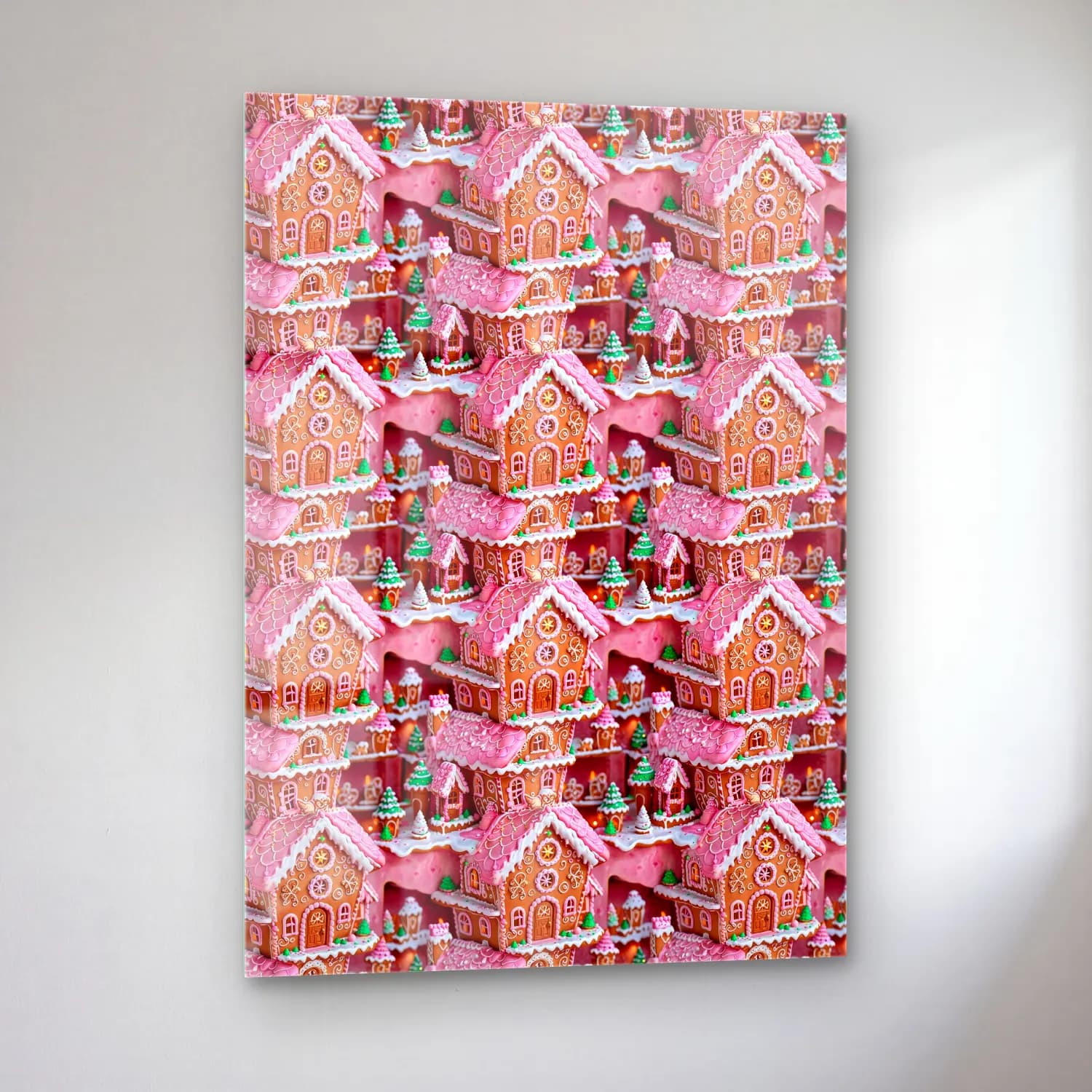 Pastel Yılbaşı Süsleri No. 46 cam tablo — sol açıdan görünüm