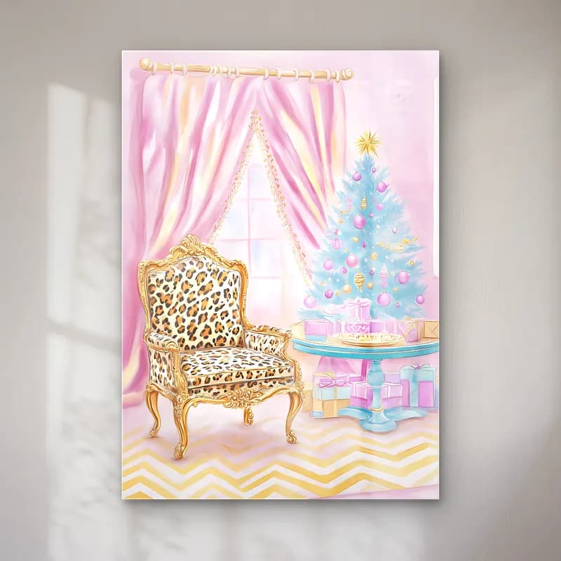 Pastel Yılbaşı Ağacı No. 36 cam tablo — Pastel Yılbaşı Ağacı No. 36 — pastel yılbaşı ağacı