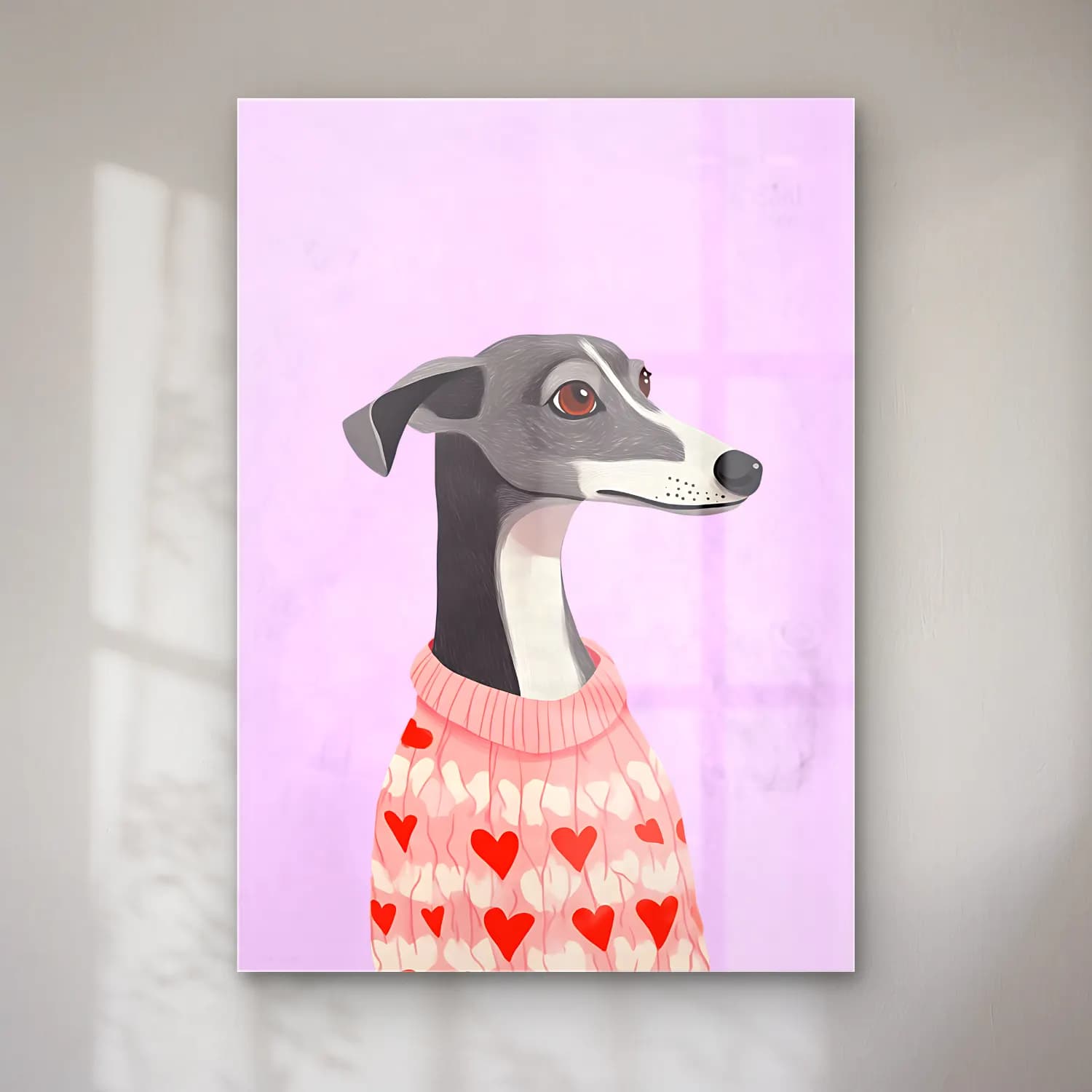 Sevimli İllüstrasyon Köpek No. 15 cam tablo — Sevimli İllüstrasyon Köpek No. 15 — sevimli i̇llüstrasyon köpek