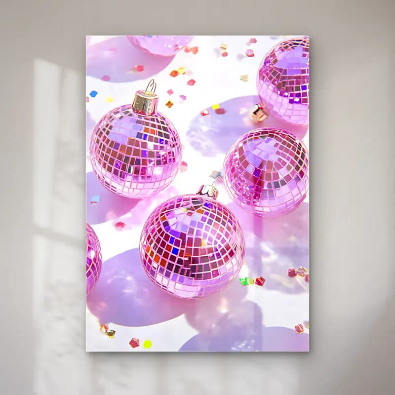 Pastel Yılbaşı Süsleri No. 49 cam tablo — Pastel Yılbaşı Süsleri No. 49 — pastel yılbaşı süsleri