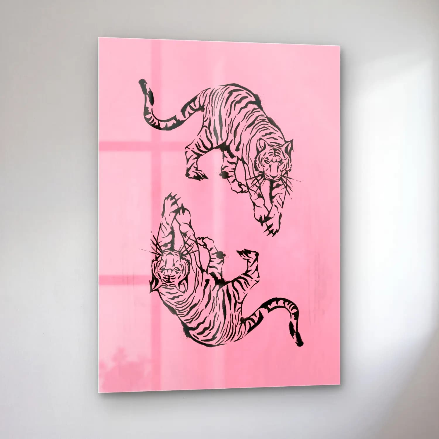 Pastel Kaplan No. 17 cam tablo — sol açıdan görünüm