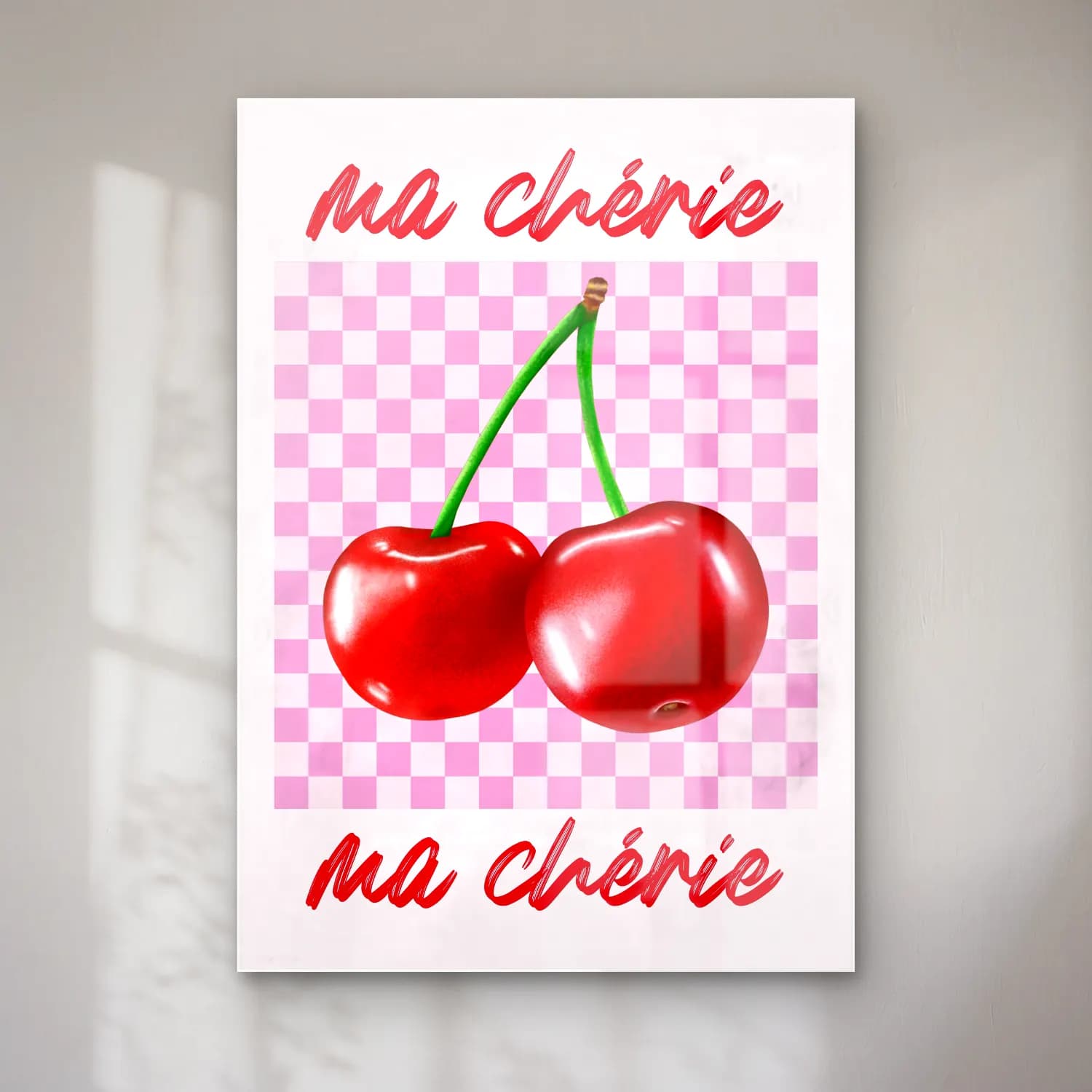 Vintage Poster Kirazlar No. 7 cam tablo — Vintage Poster Kirazlar No. 7 — vintage poster kirazlar