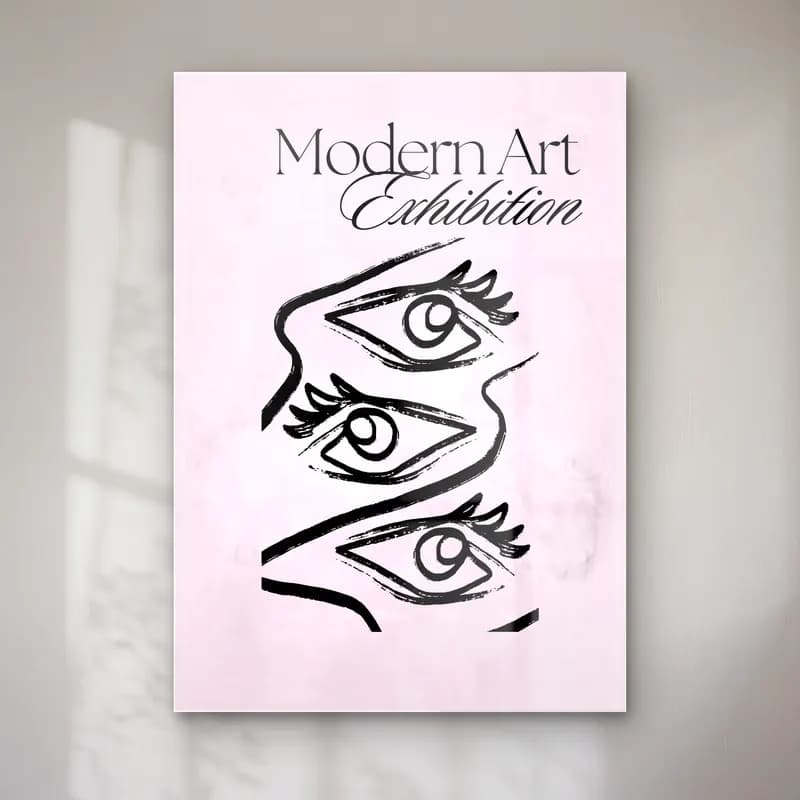 Pastel Çizgi Yüz No. 2 cam tablo — Pastel Çizgi Yüz No. 2 — pastel çizgi yüz