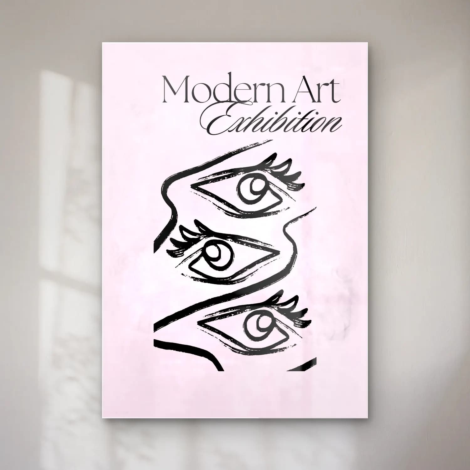 Pastel Çizgi Yüz No. 2 cam tablo — Pastel Çizgi Yüz No. 2 — pastel çizgi yüz