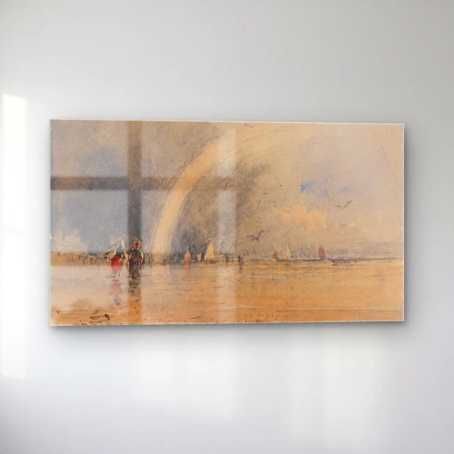 David Cox – Morecambe Sands (second half of 1830s) cam tablo — sol açıdan görünüm