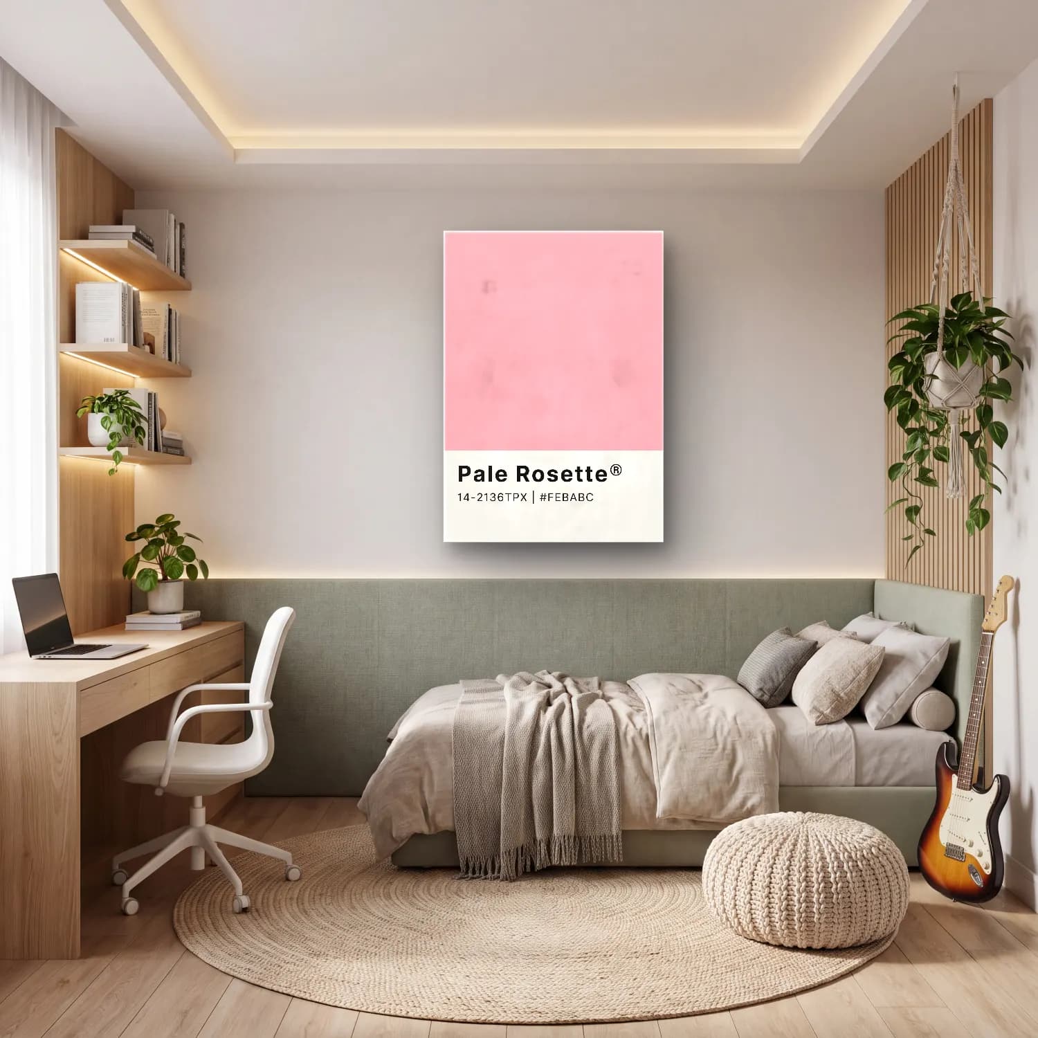 Pastel Pembe Şakayıklar No. 14 cam tablo — genç odasında