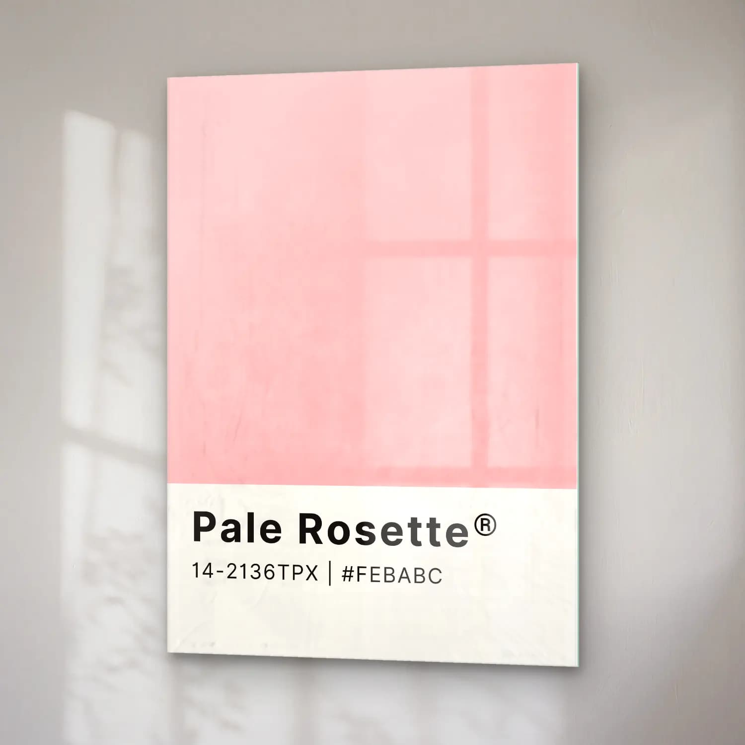 Pastel Pembe Şakayıklar No. 14 cam tablo — sağ açıdan görünüm