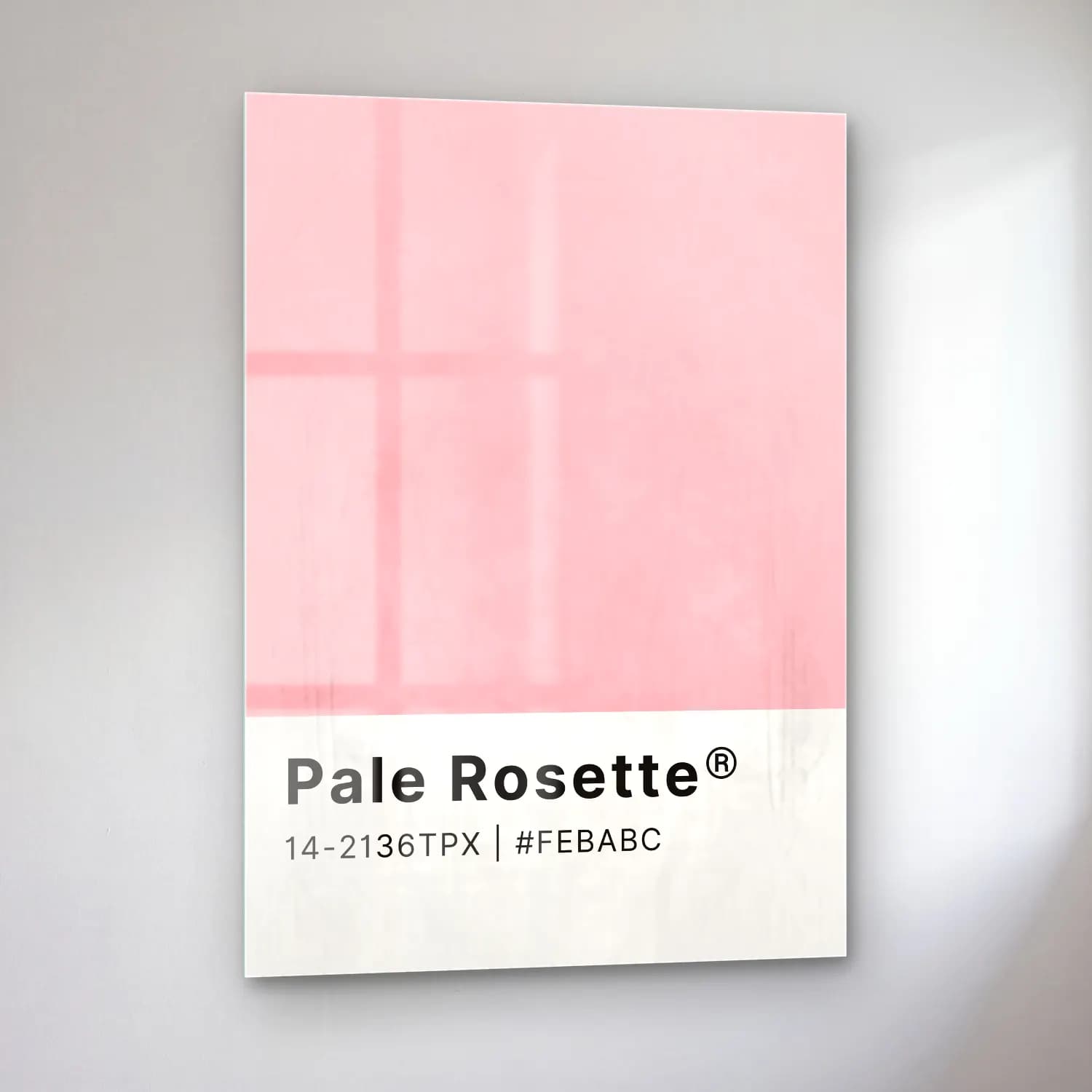 Pastel Pembe Şakayıklar No. 14 cam tablo — sol açıdan görünüm