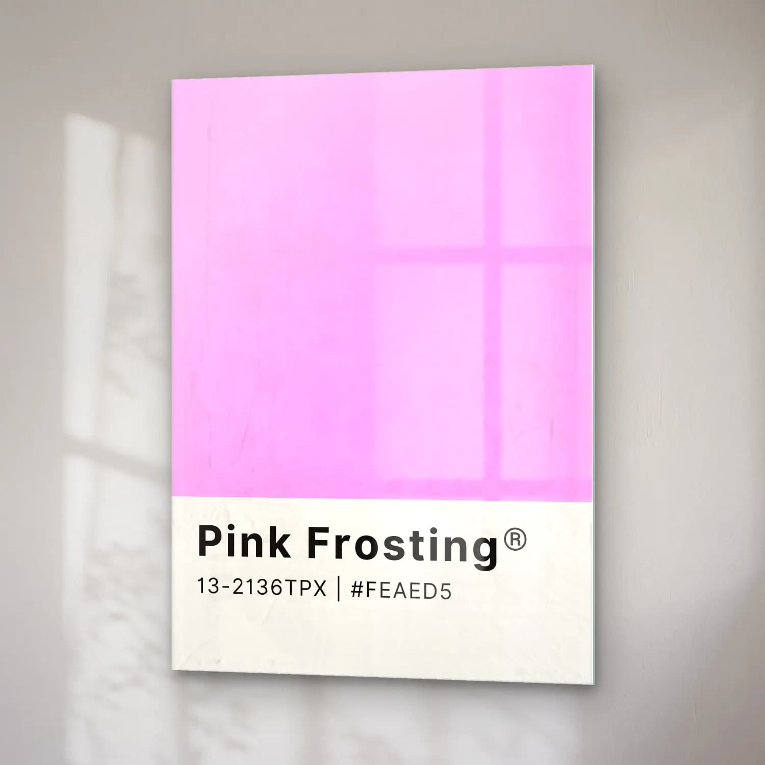 Pastel Renk Alanları No. 64 cam tablo — sağ açıdan görünüm