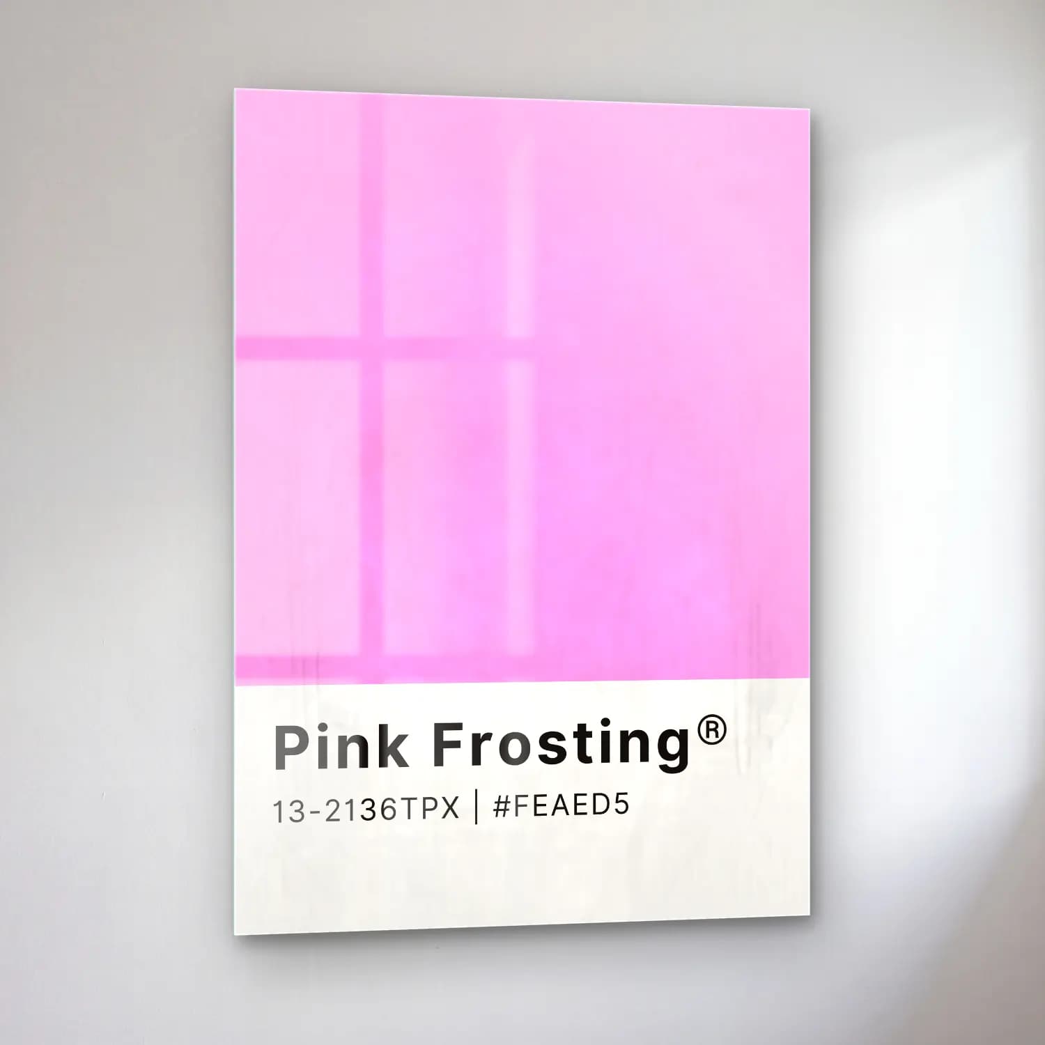 Pastel Renk Alanları No. 64 cam tablo — sol açıdan görünüm