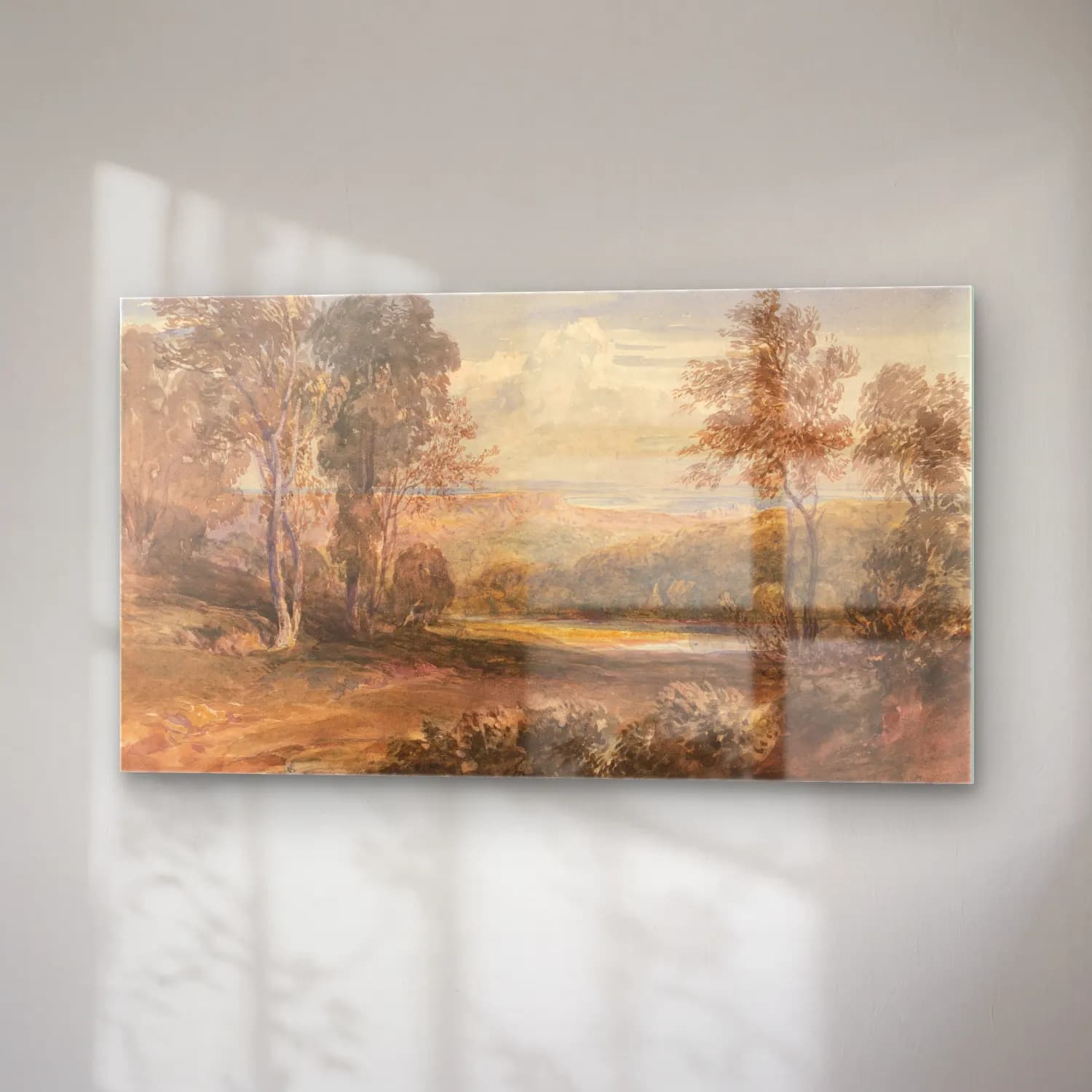 David Cox – On the Wye (circa 1832) cam tablo — sağ açıdan görünüm