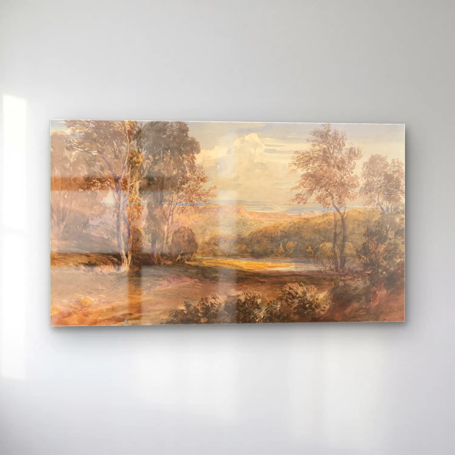 David Cox – On the Wye (circa 1832) cam tablo — sol açıdan görünüm