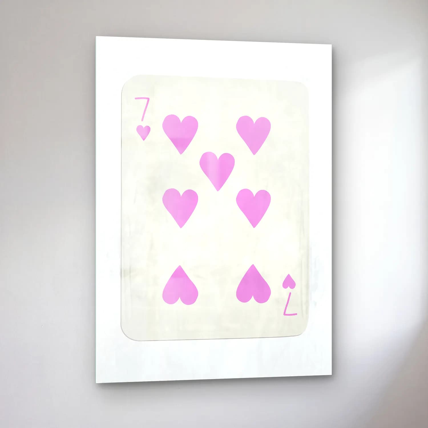 Pastel Rakamlar No. 15 cam tablo — sol açıdan görünüm