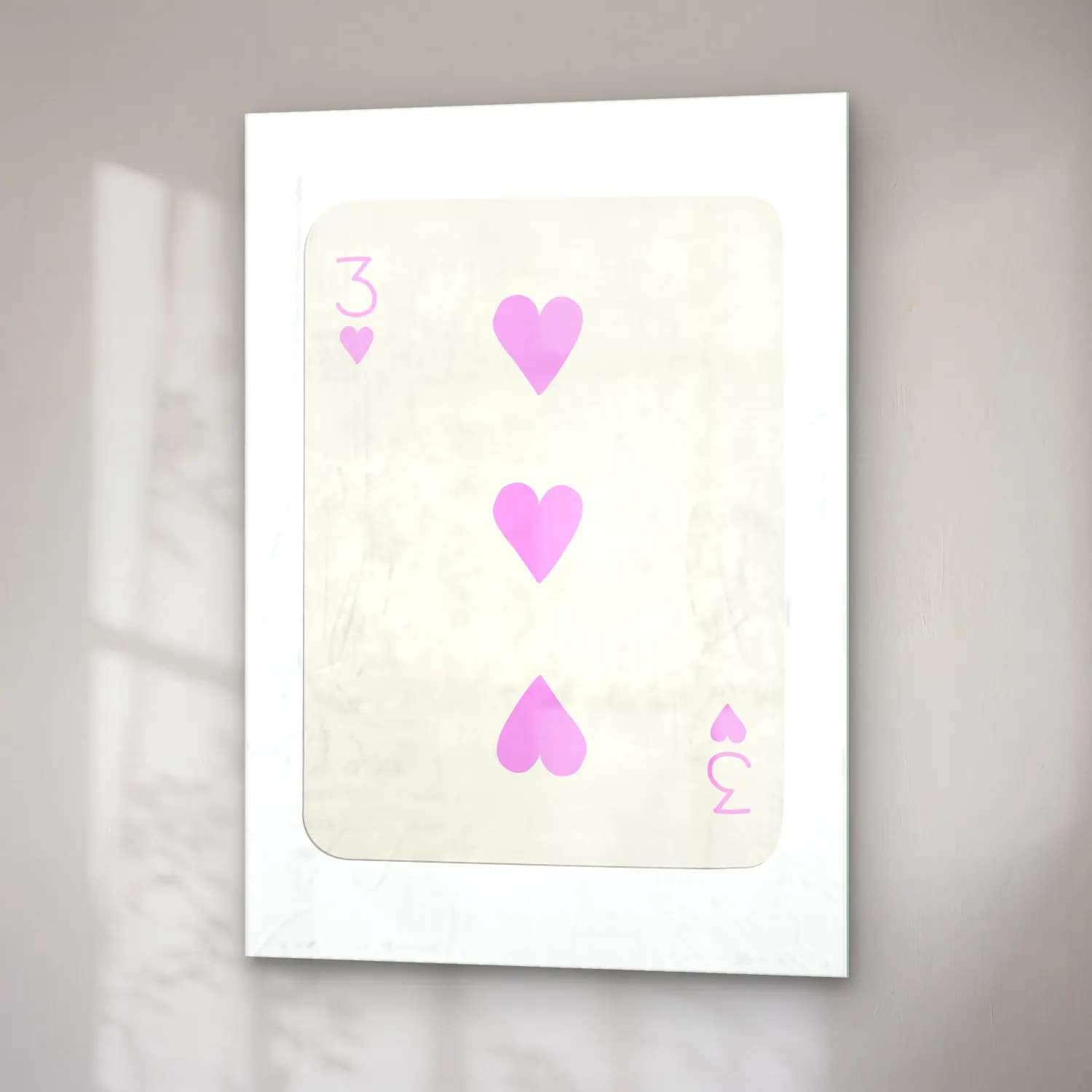 Pastel Rakamlar No. 16 cam tablo — sağ açıdan görünüm