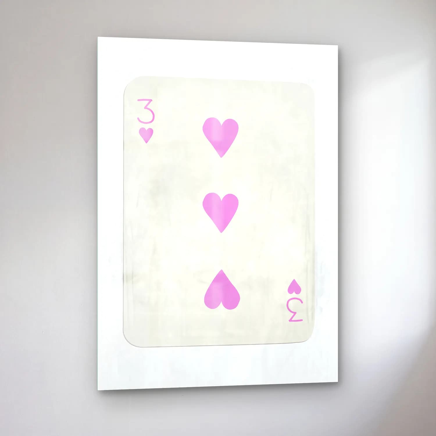Pastel Rakamlar No. 16 cam tablo — sol açıdan görünüm