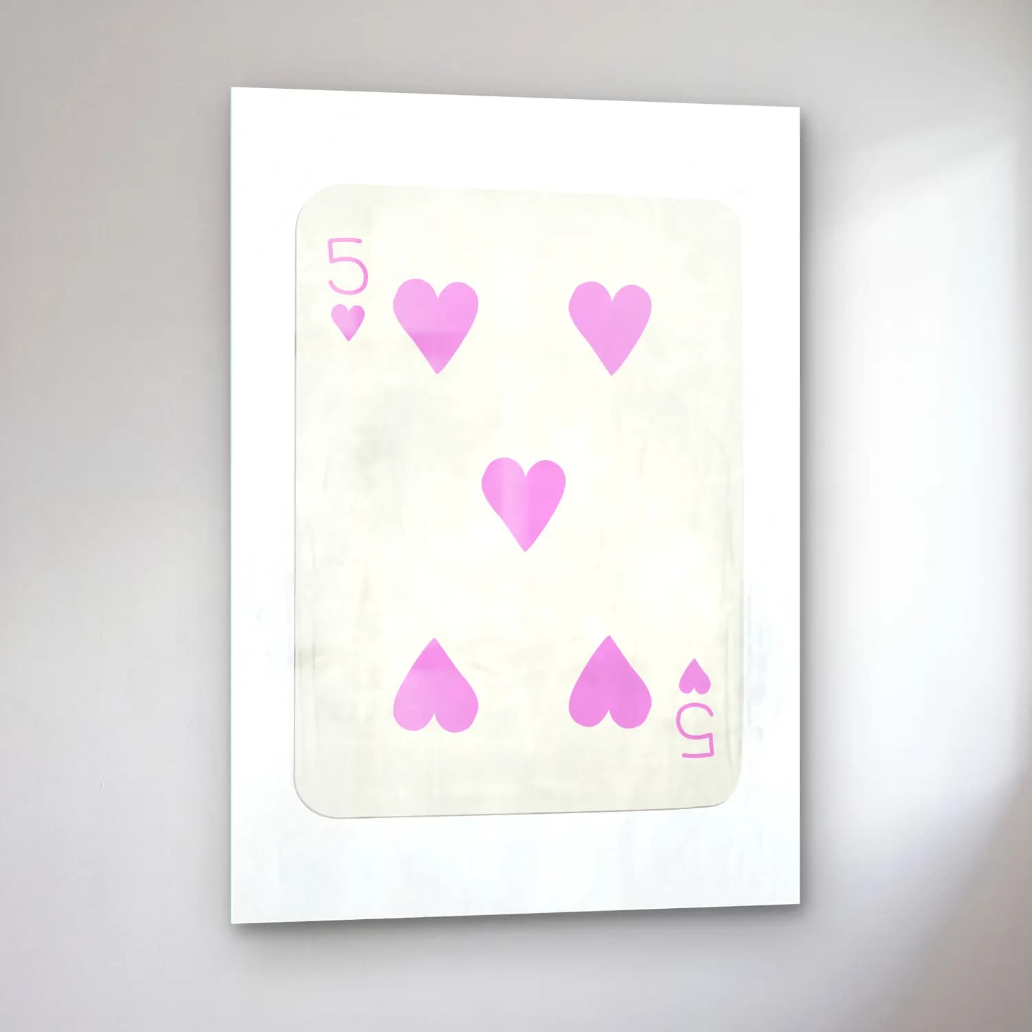Pastel Rakamlar No. 17 cam tablo — sol açıdan görünüm