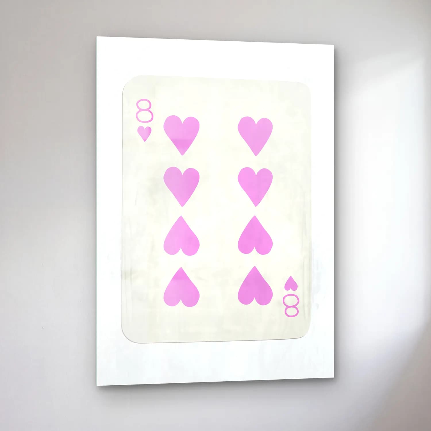 Pastel Rakamlar No. 18 cam tablo — sol açıdan görünüm