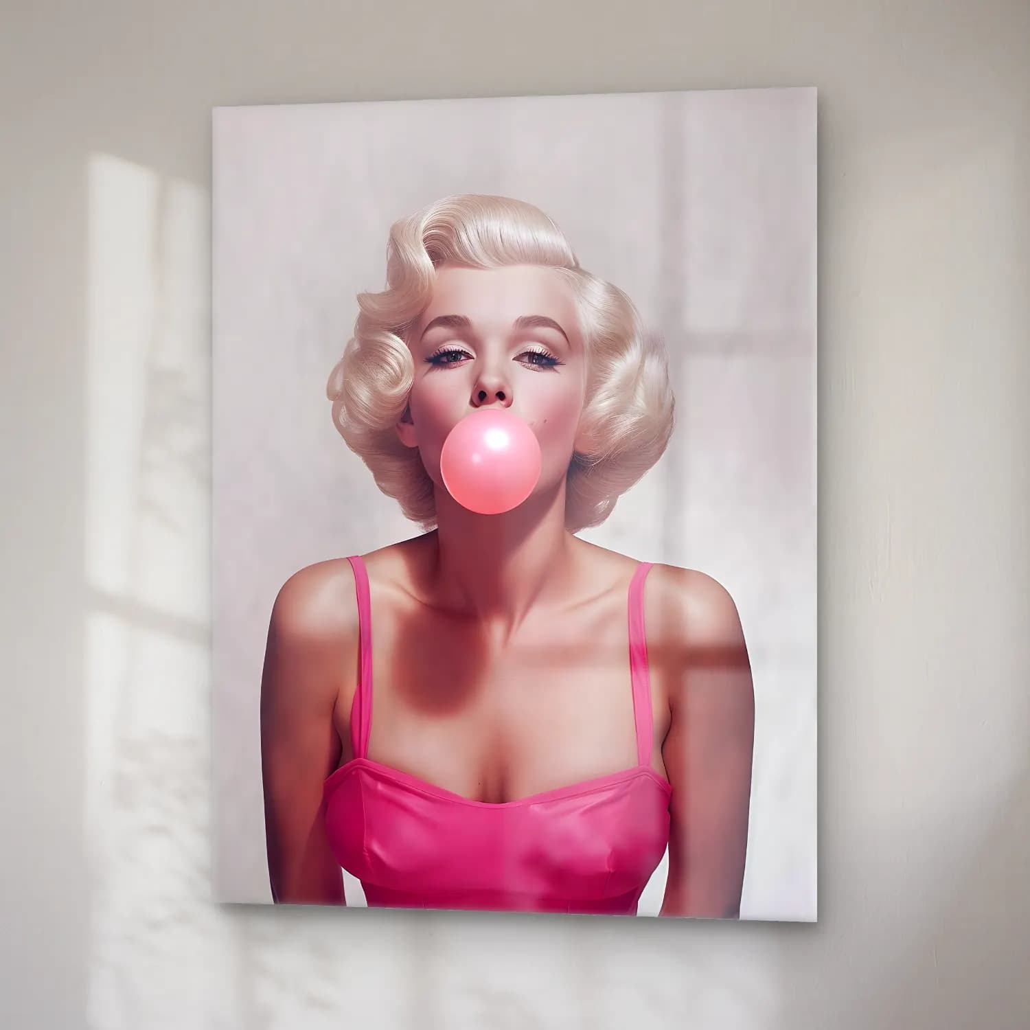 Pop Art Moda İllüstrasyonu No. 10 cam tablo — sağ açıdan görünüm