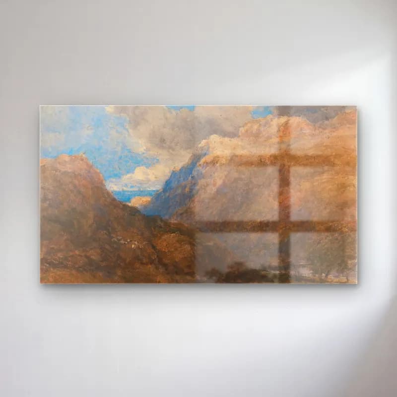 David Cox – Penmanmawr cam tablo — David Cox – Penmanmawr — empresyonist dağ manzarası