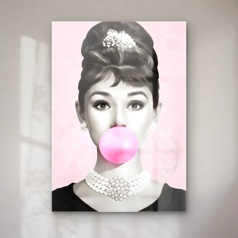 Pop Art Kız Çocuğu Portresi No. 5 cam tablo — Pop Art Kız Çocuğu Portresi No. 5 — pop art kız çocuğu portresi