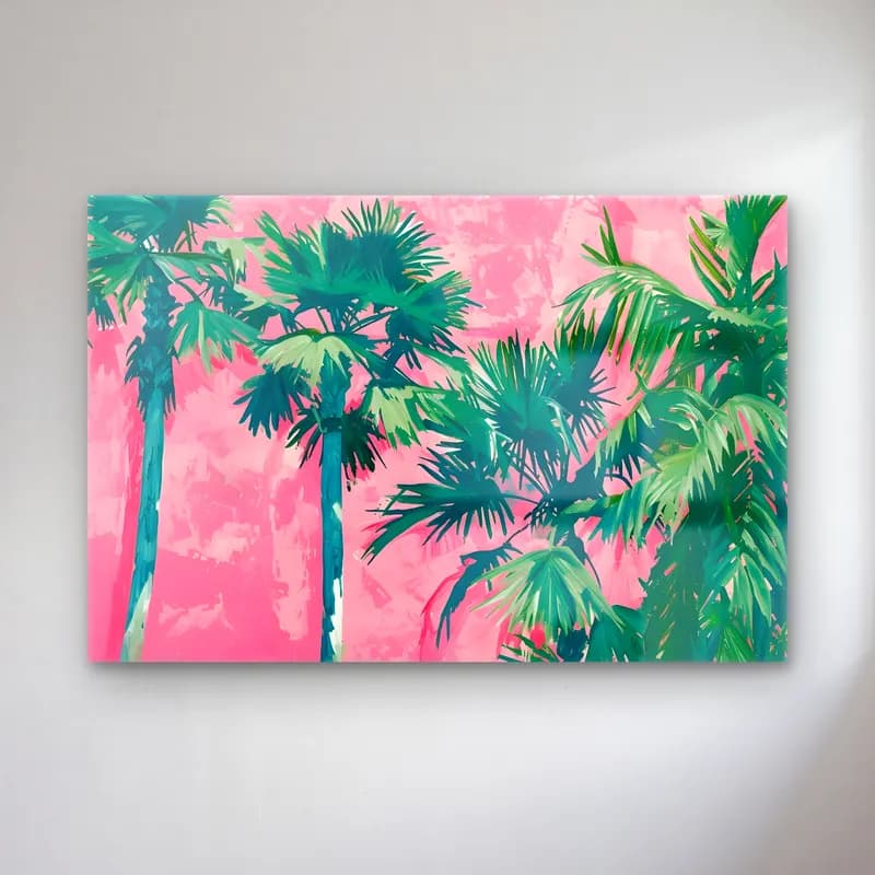 Pastel Palmiyeli Tropik Sahil No. 38 cam tablo — Pastel Palmiyeli Tropik Sahil No. 38 — pastel palmiyeli tropik sahil