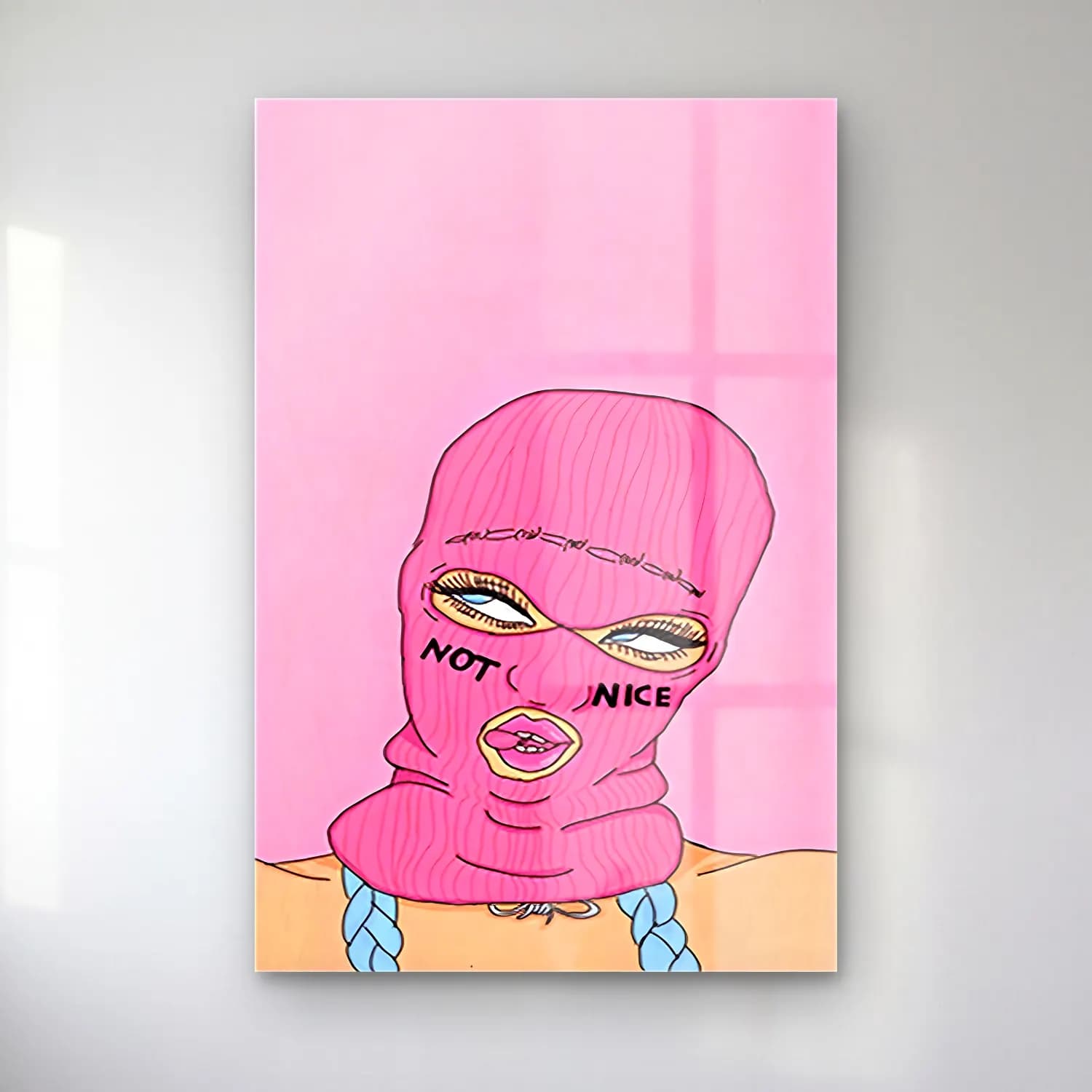 Pastel Şapkalı Kadın No. 9 cam tablo — Pastel Şapkalı Kadın No. 9 — pastel şapkalı kadın