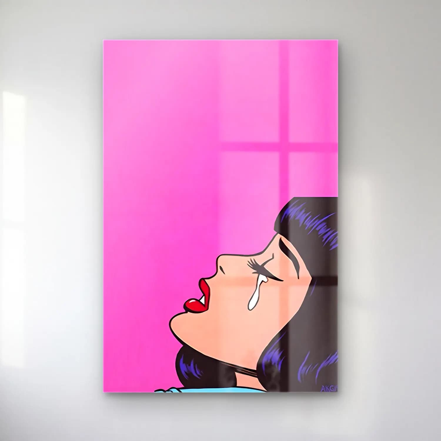 Pop Art Kadın Portresi No. 28 cam tablo — Pop Art Kadın Portresi No. 28 — pop art kadın portresi