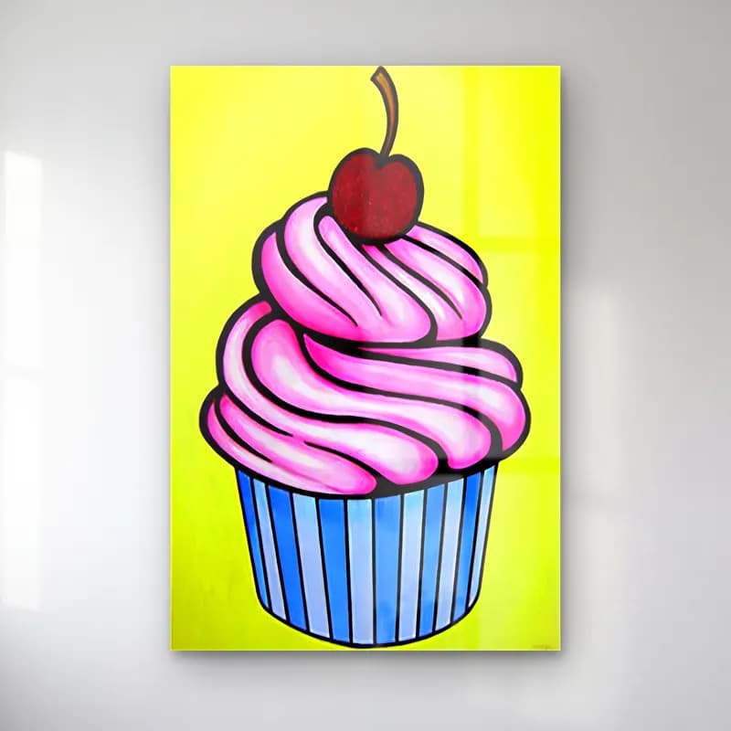Pop Art Dondurma No. 6 cam tablo — Pop Art Dondurma No. 6 — pop art dondurma