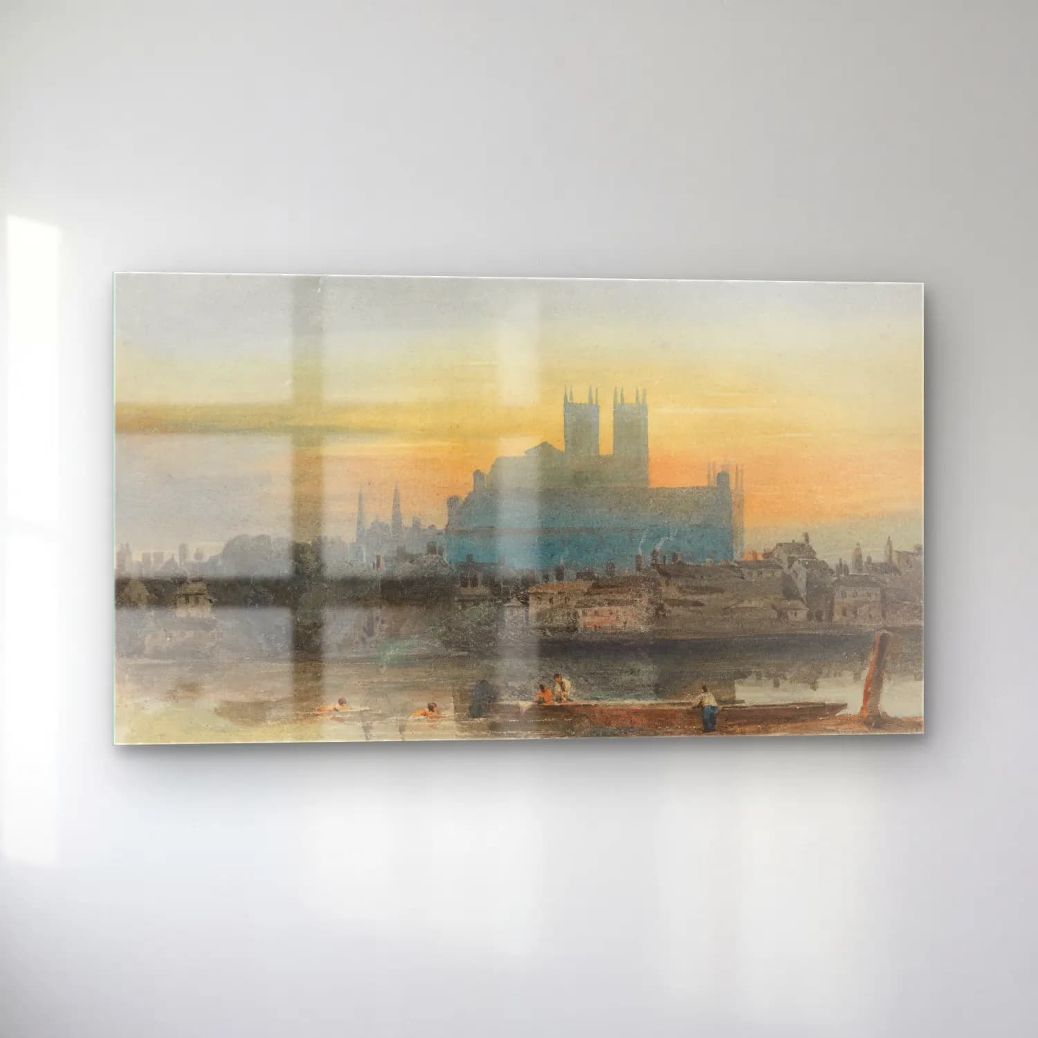 David Cox – Westminster from Lambeth (circa 1813) cam tablo — sol açıdan görünüm
