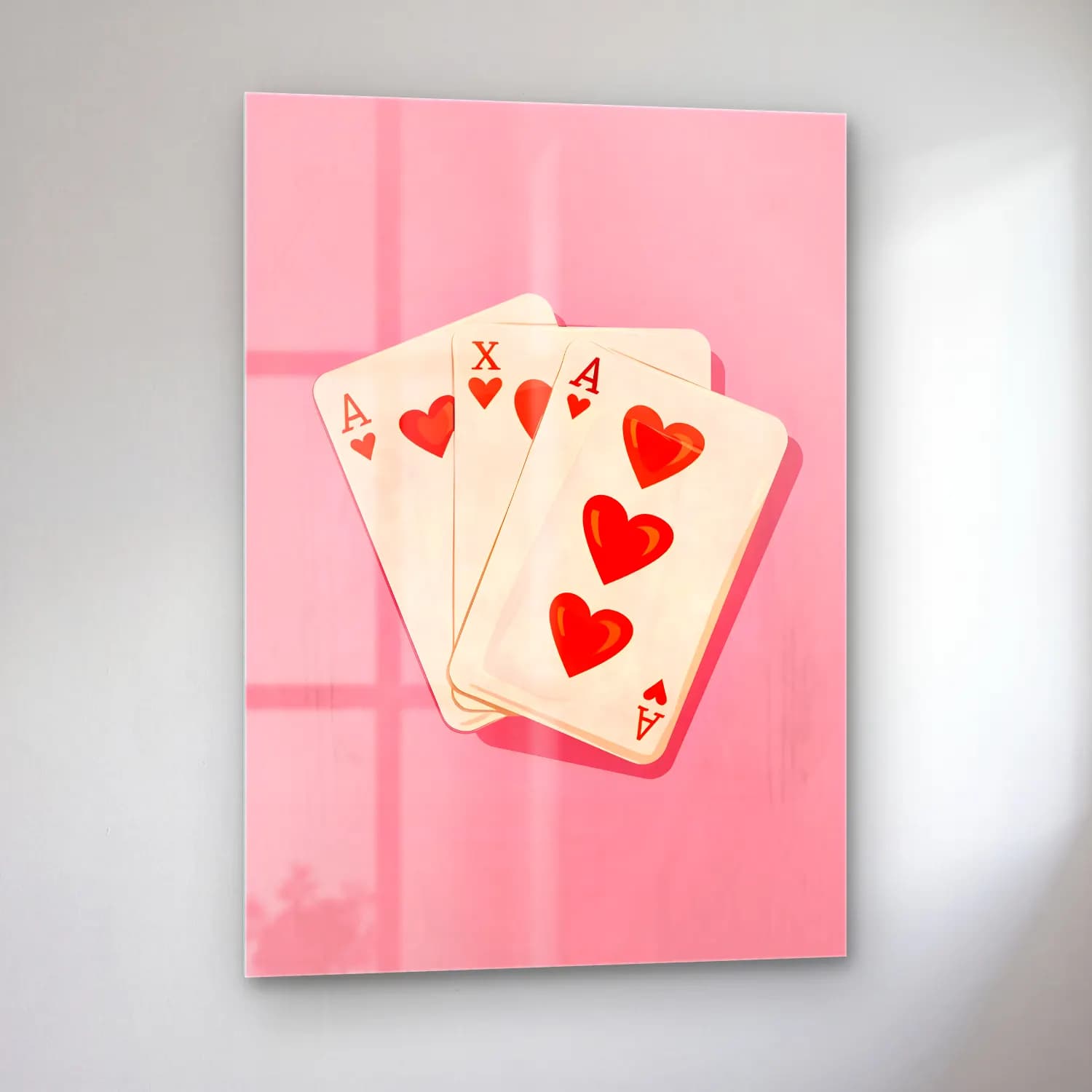 Pastel Tenis No. 9 cam tablo — sol açıdan görünüm