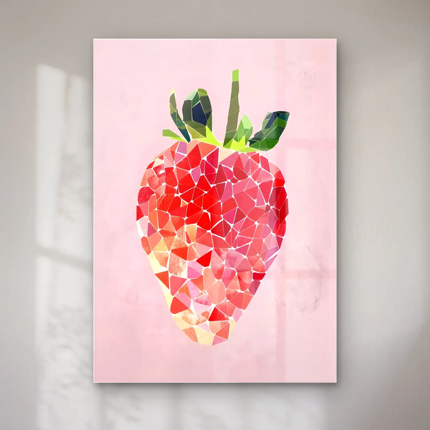 Pastel Çilekler No. 14 cam tablo — Pastel Çilekler No. 14 — pastel çilekler