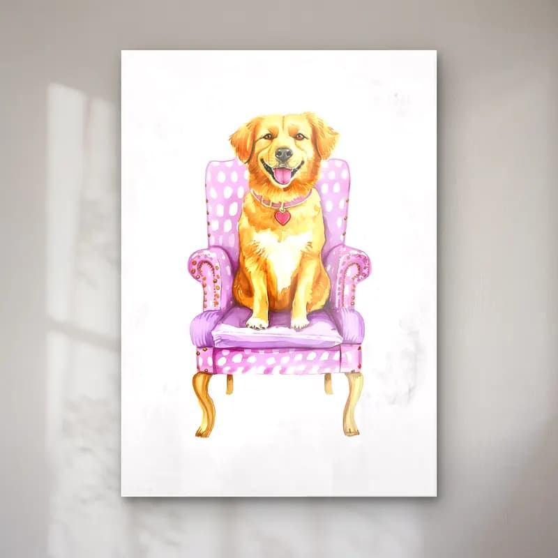 Sevimli İllüstrasyon Köpek No. 17 cam tablo — Sevimli İllüstrasyon Köpek No. 17 — sevimli i̇llüstrasyon köpek