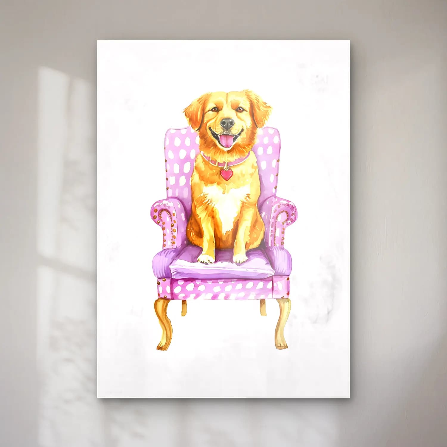 Sevimli İllüstrasyon Köpek No. 17 cam tablo — Sevimli İllüstrasyon Köpek No. 17 — sevimli i̇llüstrasyon köpek