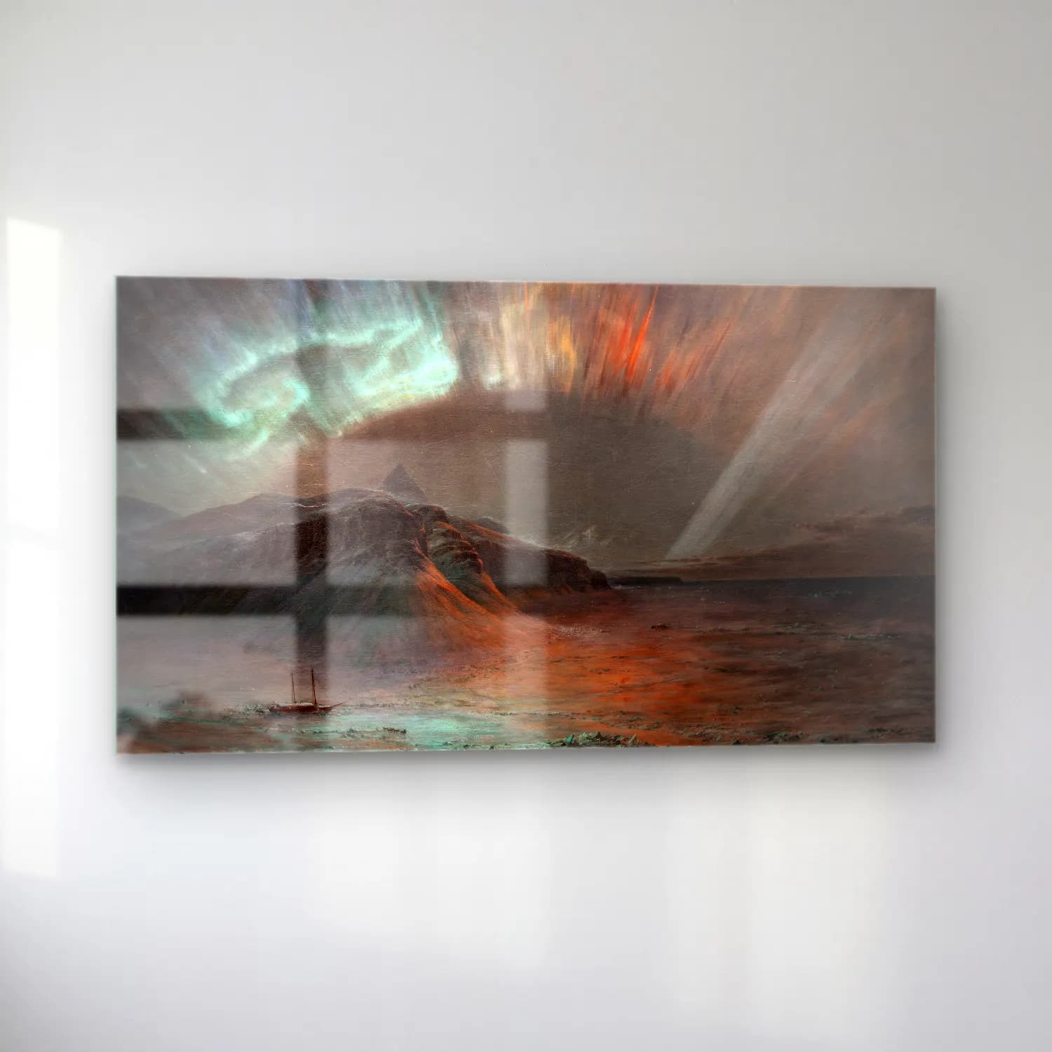 Frederic Edwin Church – Aurora Borealis cam tablo — sol açıdan görünüm