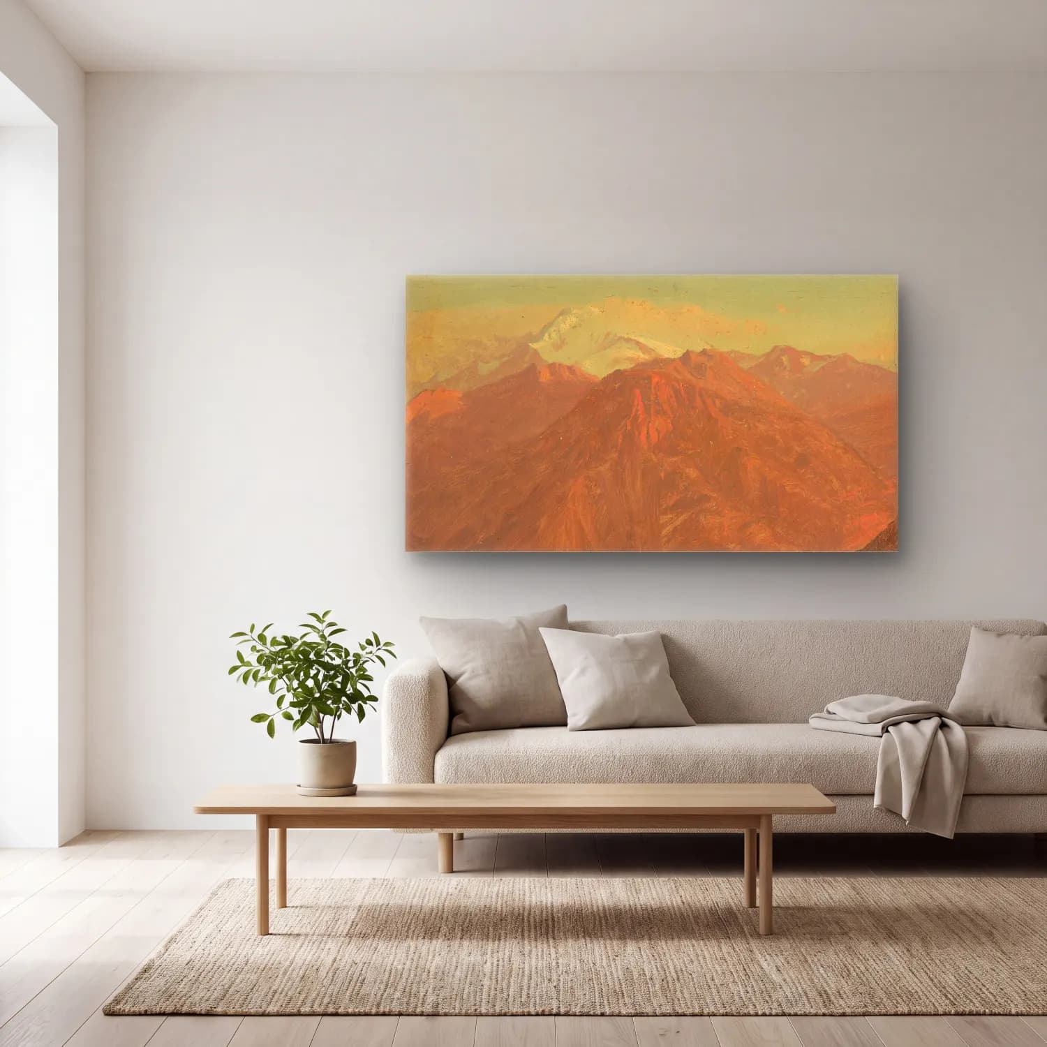 Frederic Edwin Church – Colombia or Ecuador, mountains cam tablo — açık renk salonda