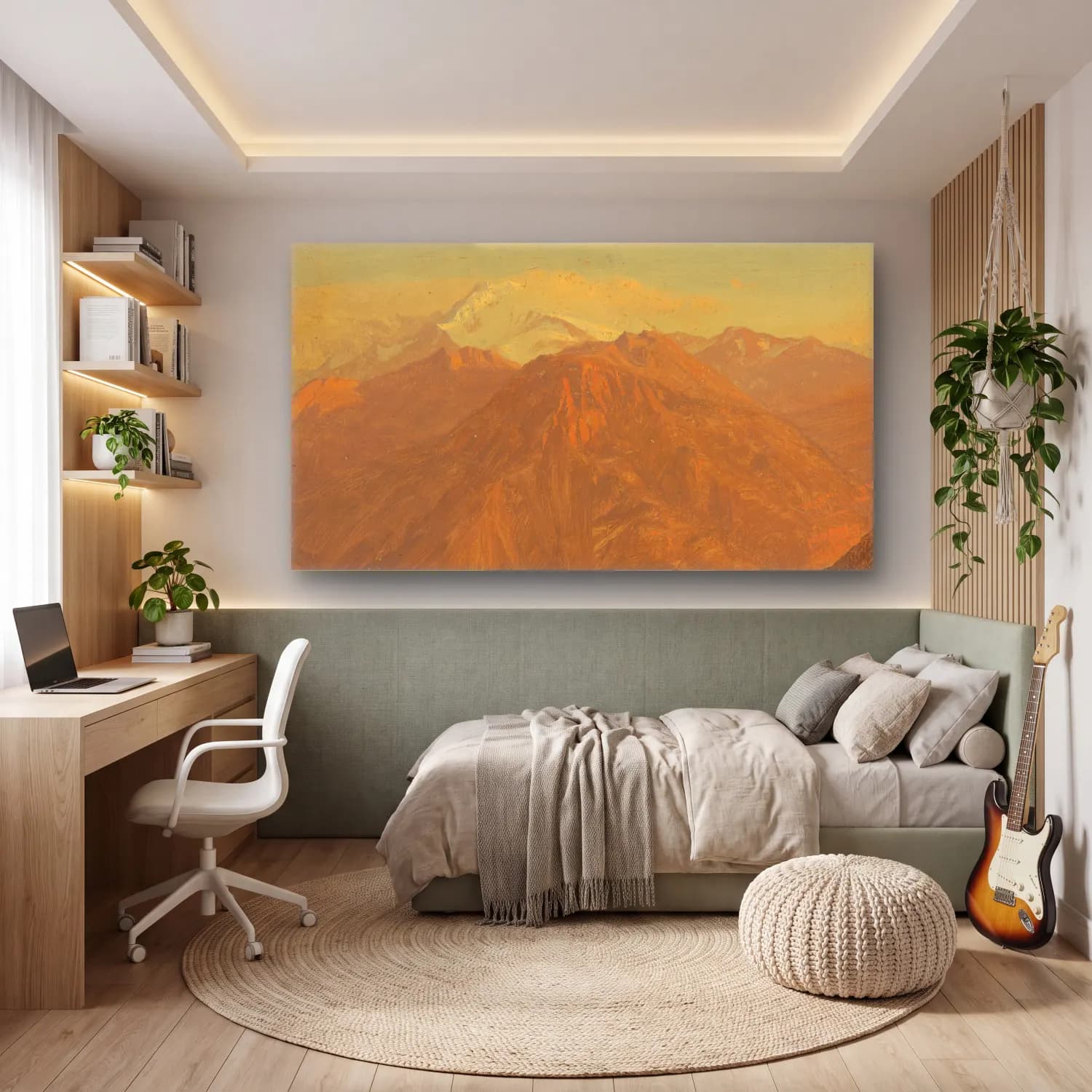Frederic Edwin Church – Colombia or Ecuador, mountains cam tablo — genç odasında