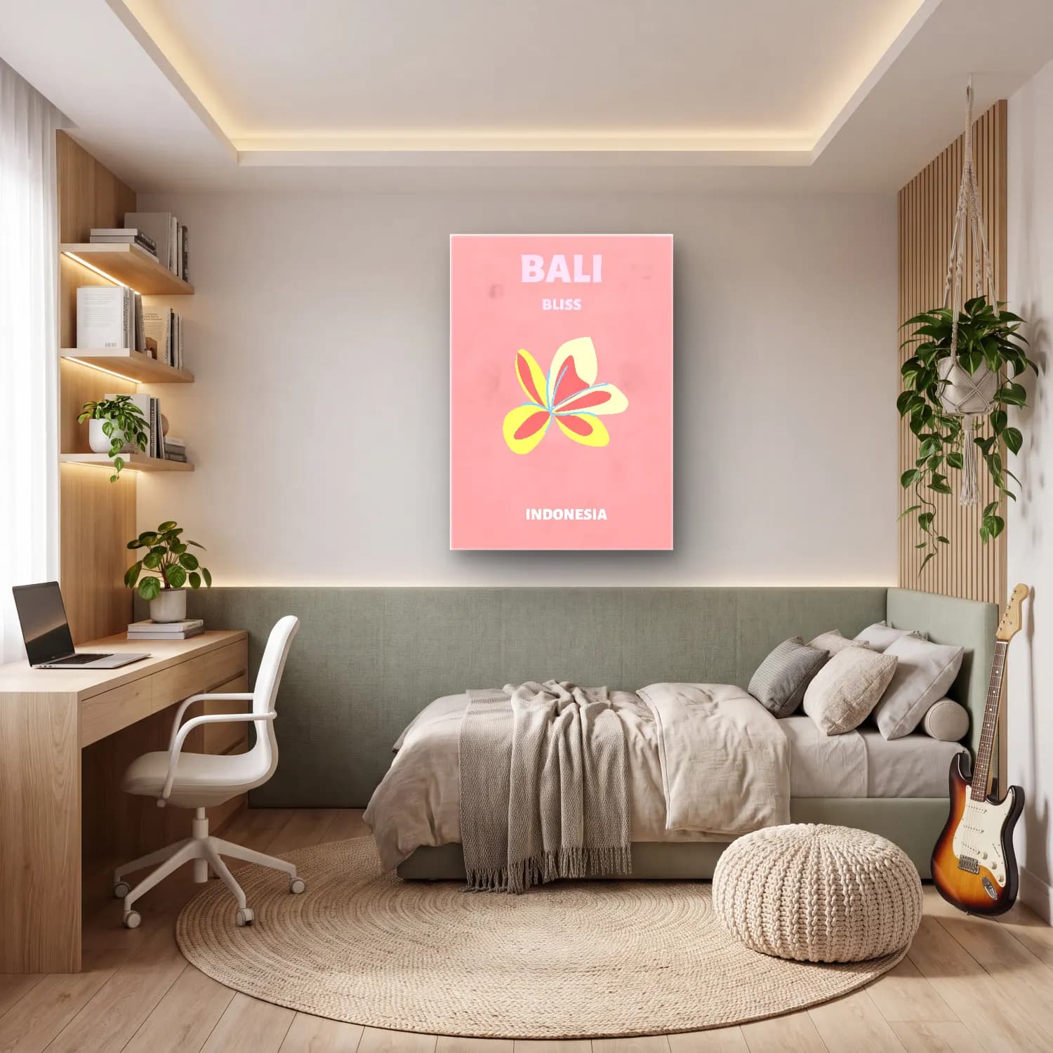 Pastel Zambaklar No. 5 cam tablo — genç odasında