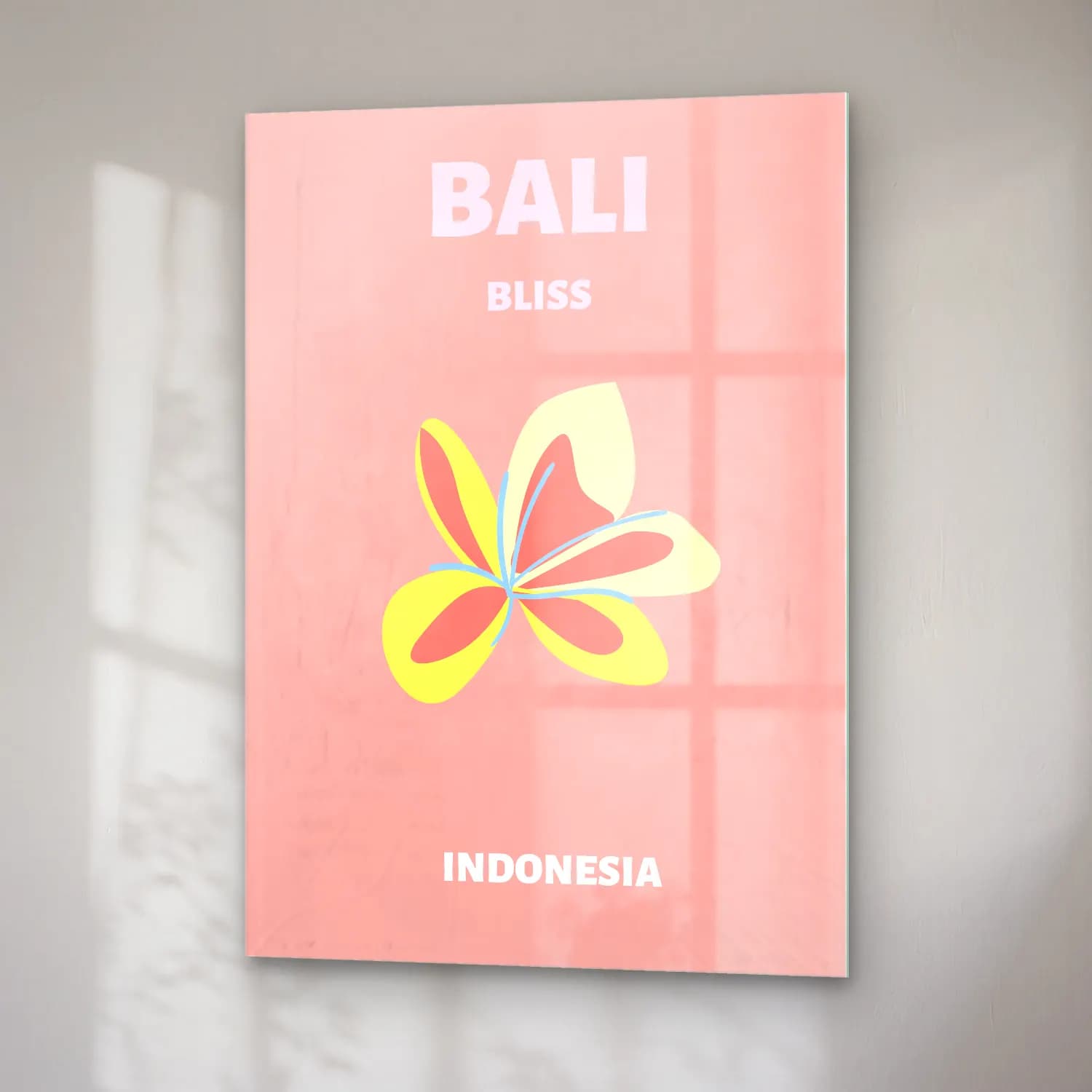 Pastel Zambaklar No. 5 cam tablo — sağ açıdan görünüm
