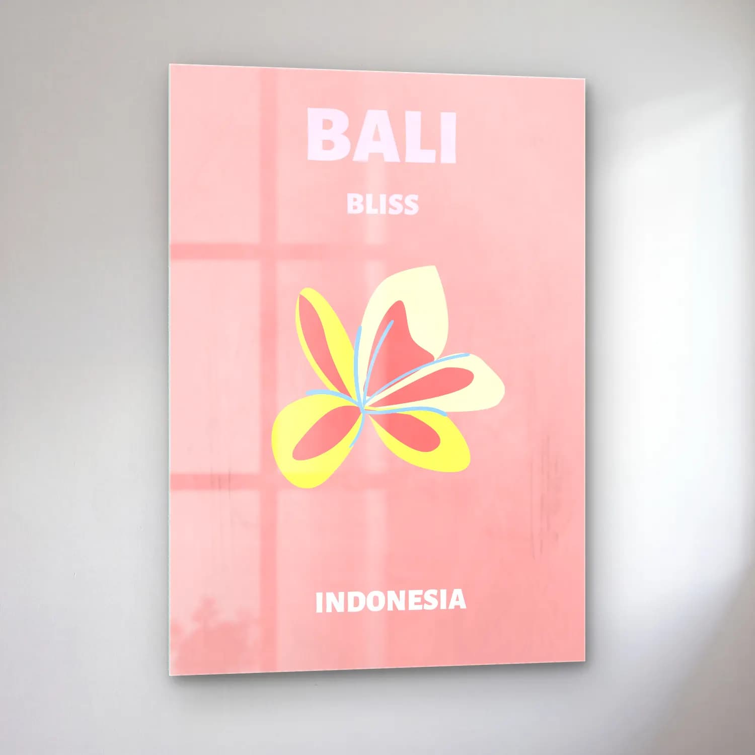 Pastel Zambaklar No. 5 cam tablo — sol açıdan görünüm