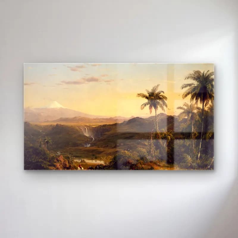 Frederic Edwin Church – Cotopaxi cam tablo — Frederic Edwin Church – Cotopaxi — yağlı boya dağ manzarası
