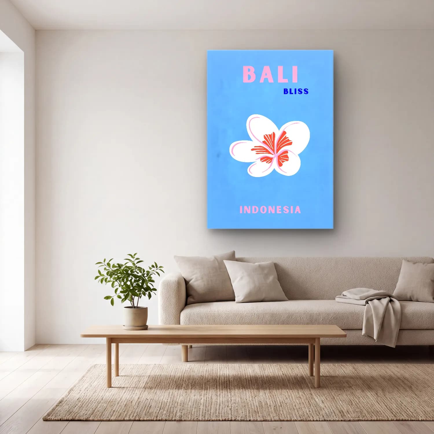 Pastel Çiçek Deseni No. 209 cam tablo — açık renk salonda