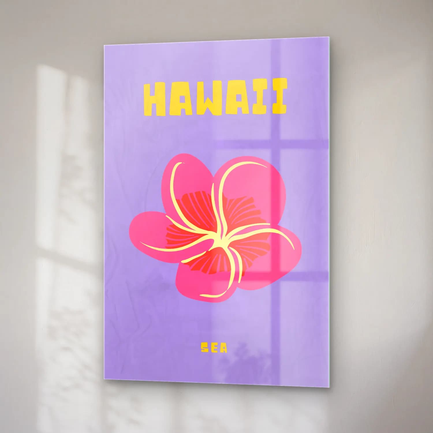 Pastel Çiçek Deseni No. 211 cam tablo — sağ açıdan görünüm