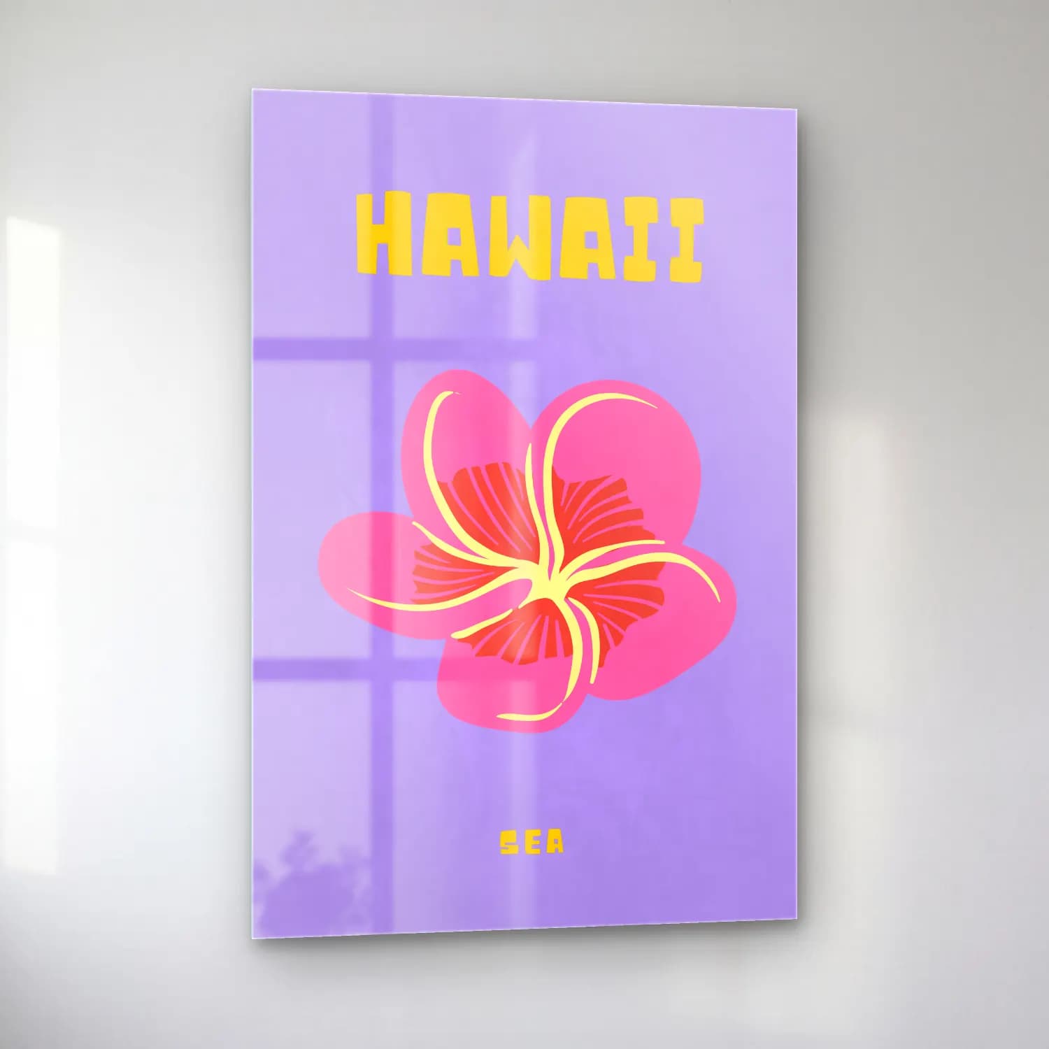 Pastel Çiçek Deseni No. 211 cam tablo — sol açıdan görünüm