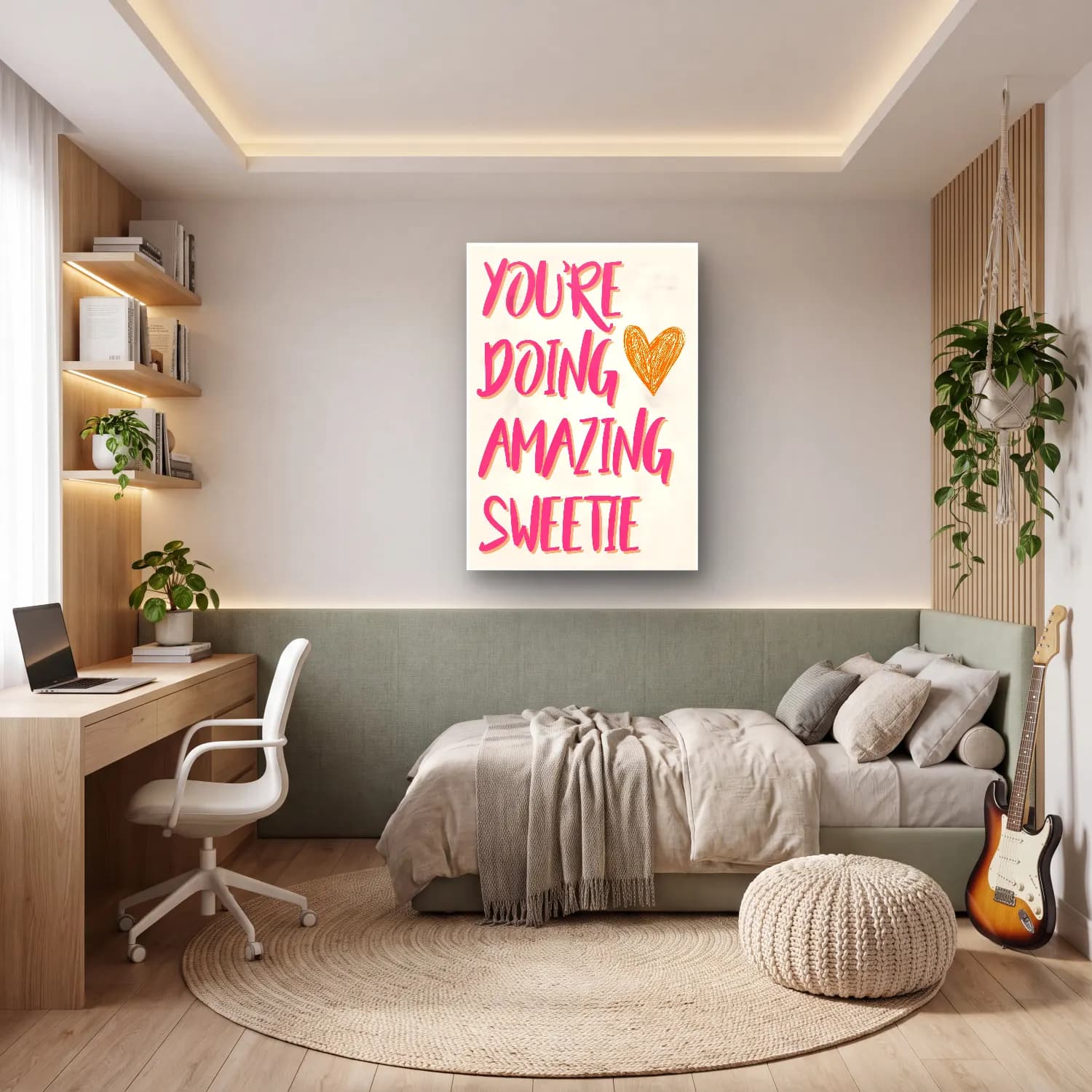 Pastel Söz Posteri No. 62 cam tablo — genç odasında
