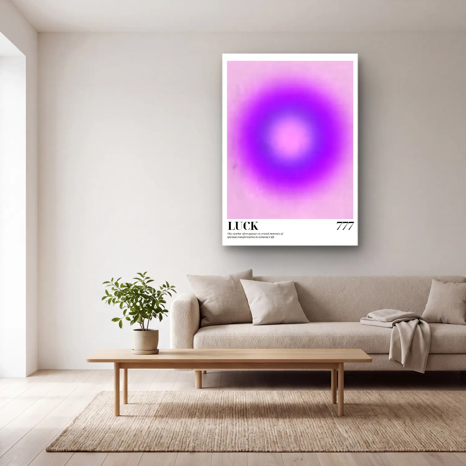 Pastel Renk Alanları No. 67 cam tablo — açık renk salonda